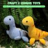 imageHTVRONT Crochet Kit for Beginners  Starter Crochet Kits with Video Tutorials Beginner Crochet Kit for Adults Kids Gift  Learn to Crochet Stuffed Animals Knitting Kit Penguin Family30 YarnPlesiosaur