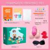 imageHTVRONT Crochet Kit for Beginners  Starter Crochet Kits with Video Tutorials Beginner Crochet Kit for Adults Kids Gift  Learn to Crochet Stuffed Animals Knitting Kit Penguin Family30 YarnAxolotl