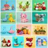 imageHTVRONT Crochet Kit for Beginners  Starter Crochet Kits with Video Tutorials Beginner Crochet Kit for Adults Kids Gift  Learn to Crochet Stuffed Animals Knitting Kit Penguin Family30 YarnChristmasA