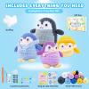 imageHTVRONT Crochet Kit for Beginners  Starter Crochet Kits with Video Tutorials Beginner Crochet Kit for Adults Kids Gift  Learn to Crochet Stuffed Animals Knitting Kit Penguin Family30 YarnPenguin