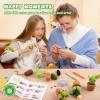 imageHTVRONT Crochet Kit for Beginners  Starter Crochet Kits with Video Tutorials Beginner Crochet Kit for Adults Kids Gift  Learn to Crochet Stuffed Animals Knitting Kit Penguin Family30 YarnSucculentA