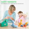 imageHTVRONT Crochet Kit for Beginners  Starter Crochet Kits with Video Tutorials Beginner Crochet Kit for Adults Kids Gift  Learn to Crochet Stuffed Animals Knitting Kit Penguin Family30 YarnPlesiosaur
