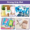 imageHTVRONT Cutting Mat 5 Pack Cutting Mat 12x12Standard Light Strong FabricGrip Compatible with Cricut Maker 3Maker 4MakerExplore 34Air 2One Variety Adhesive Sticky Cutting Mats AccessoriesStrong Grip12X122PACK