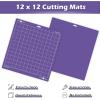 imageHTVRONT Cutting Mat 5 Pack Cutting Mat 12x12Standard Light Strong FabricGrip Compatible with Cricut Maker 3Maker 4MakerExplore 34Air 2One Variety Adhesive Sticky Cutting Mats AccessoriesStrong Grip12X122PACK