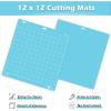 imageHTVRONT Cutting Mat 5 Pack Cutting Mat 12x12Standard Light Strong FabricGrip Compatible with Cricut Maker 3Maker 4MakerExplore 34Air 2One Variety Adhesive Sticky Cutting Mats AccessoriesLight Grip12X122PACK