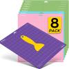 imageHTVRONT Cutting Mat 8 Pcs Cutting Mat 12x12Standard Light Strong FabricGrip Compatible with Cricut Maker 3Maker 4MakerExplore 34Air 2One Variety Adhesive Sticky Cutting Mats AccessoriesGreen Purple Pink Blue