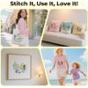 imageHTVRONT Embroidery Kit for Beginners 3 Pcs 14 Stitches and 9 Flower Practice Samplers PrePrinted Patterns Step by Step Video Beginner Embroidery Kit for Adults for Gift for WomenFlower Patterns