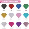 imageHTVRONT Glitter HTV Heat Transfer Vinyl Bundle 12 Rolls  10quot x 5FT Glitter Iron on Vinyl Easy to Cut Iron on Vinyl for Cricut ampamp Cameo Easy to Weed Heat Transfer Vinyl12 Glitter Colors