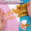 imageHTVRONT Glitter HTV Heat Transfer Vinyl Bundle 12 Rolls  10quot x 5FT Glitter Iron on Vinyl Easy to Cut Iron on Vinyl for Cricut ampamp Cameo Easy to Weed Heat Transfer Vinyl12 Glitter Colors