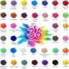 imageHTVRONT Glow in The Dark Pigment Powder 12 colors 07 oz  20 g Each Glow in The Dark Resin Pigment with UV Lamp Glow in the Dark Mica Powder for Epoxy Resin Acrylic Nails Bath Bomb etc36 Colors