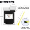 imageHTVRONT Glow in The Dark Pigment Powder 12 colors 07 oz  20 g Each Glow in The Dark Resin Pigment with UV Lamp Glow in the Dark Mica Powder for Epoxy Resin Acrylic Nails Bath Bomb etc100g  Black