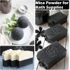 imageHTVRONT Glow in The Dark Pigment Powder 12 colors 07 oz  20 g Each Glow in The Dark Resin Pigment with UV Lamp Glow in the Dark Mica Powder for Epoxy Resin Acrylic Nails Bath Bomb etc100g  Black