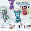 imageHTVRONT Glow in The Dark Pigment Powder 12 colors 07 oz  20 g Each Glow in The Dark Resin Pigment with UV Lamp Glow in the Dark Mica Powder for Epoxy Resin Acrylic Nails Bath Bomb etcChameleon Mica  6 Colors