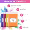 imageHTVRONT Glow in The Dark Pigment Powder 12 colors 07 oz  20 g Each Glow in The Dark Resin Pigment with UV Lamp Glow in the Dark Mica Powder for Epoxy Resin Acrylic Nails Bath Bomb etc36 Colors