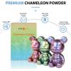 imageHTVRONT Glow in The Dark Pigment Powder 12 colors 07 oz  20 g Each Glow in The Dark Resin Pigment with UV Lamp Glow in the Dark Mica Powder for Epoxy Resin Acrylic Nails Bath Bomb etcChameleon Mica  6 Colors