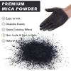 imageHTVRONT Glow in The Dark Pigment Powder 12 colors 07 oz  20 g Each Glow in The Dark Resin Pigment with UV Lamp Glow in the Dark Mica Powder for Epoxy Resin Acrylic Nails Bath Bomb etc100g  Black