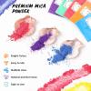 imageHTVRONT Glow in The Dark Pigment Powder 12 colors 07 oz  20 g Each Glow in The Dark Resin Pigment with UV Lamp Glow in the Dark Mica Powder for Epoxy Resin Acrylic Nails Bath Bomb etc50 Colors
