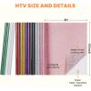 imageHTVRONT HTV Heat Transfer Vinyl Bundle 12 Pack  12quot x 5FT HTV Vinyl Rolls Easy to Cut Iron on Vinyl for All Cutting Machines Easy to Weed Heat Transfer Vinyl8 Glitter Colors