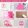 imageHTVRONT HTV Neon Pink Heat Transfer Vinyl Roll  12in x 10ft Easy to Cut ampamp Weed for Heat Vinyl Design Fluorescent PinkFluorescent Pink