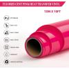 imageHTVRONT HTV Neon Pink Heat Transfer Vinyl Roll  12in x 10ft Easy to Cut ampamp Weed for Heat Vinyl Design Fluorescent PinkFluorescent Pink