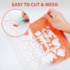 imageHTVRONT HTV Roll Heat Transfer Vinyl  12quot x 8ft White HTV Vinyl for Shirts Iron on Vinyl for All Cutting Machine  Easy to Cut ampamp Weed for Heat Transfer Design WhiteBNeon Orange Glitter