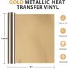 imageHTVRONT HTV Roll Heat Transfer Vinyl  12quot x 8ft White HTV Vinyl for Shirts Iron on Vinyl for All Cutting Machine  Easy to Cut ampamp Weed for Heat Transfer Design WhiteAMetallic Gold