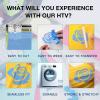 imageHTVRONT HTV Roll Heat Transfer Vinyl  12quot x 8ft White HTV Vinyl for Shirts Iron on Vinyl for All Cutting Machine  Easy to Cut ampamp Weed for Heat Transfer Design WhiteASky Blue