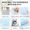 imageHTVRONT HTV Roll Heat Transfer Vinyl  12quot x 8ft White HTV Vinyl for Shirts Iron on Vinyl for All Cutting Machine  Easy to Cut ampamp Weed for Heat Transfer Design WhiteAReflective Light Grey