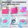 imageHTVRONT HTV Roll Heat Transfer Vinyl  12quot x 8ft White HTV Vinyl for Shirts Iron on Vinyl for All Cutting Machine  Easy to Cut ampamp Weed for Heat Transfer Design WhiteANeon Pink