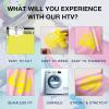 imageHTVRONT HTV Roll Heat Transfer Vinyl  12quot x 8ft White HTV Vinyl for Shirts Iron on Vinyl for All Cutting Machine  Easy to Cut ampamp Weed for Heat Transfer Design WhiteAYellow