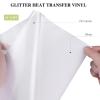 imageHTVRONT HTV Roll Heat Transfer Vinyl  12quot x 8ft White HTV Vinyl for Shirts Iron on Vinyl for All Cutting Machine  Easy to Cut ampamp Weed for Heat Transfer Design WhiteBWhite Glitter