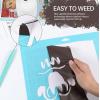 imageHTVRONT HTV Roll Heat Transfer Vinyl  12quot x 8ft White HTV Vinyl for Shirts Iron on Vinyl for All Cutting Machine  Easy to Cut ampamp Weed for Heat Transfer Design WhiteDCoffee Puff