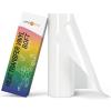 imageHTVRONT HTV Roll Heat Transfer Vinyl  12quot x 8ft White HTV Vinyl for Shirts Iron on Vinyl for All Cutting Machine  Easy to Cut ampamp Weed for Heat Transfer Design WhiteAWhite