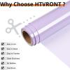 imageHTVRONT HTV Vinyl Rolls  12quot x 15ft Black ampamp White Heat Transfer Vinyl for Shirts IronOn Vinyl for All Cutting Machines  Easy to Cut ampamp Weed for Heat DesignLight Purple