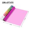 imageHTVRONT HTV Vinyl Rolls Heat Transfer Vinyl  12quot x 5ft Aqua Blue HTV Vinyl for Shirts Iron on Vinyl for All Cutter Machine  Easy to Cut ampamp Weed for Heat Vinyl Design Aqua BlueMagenta