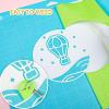 imageHTVRONT HTV Vinyl Rolls Heat Transfer Vinyl  12quot x 5ft Aqua Blue HTV Vinyl for Shirts Iron on Vinyl for All Cutter Machine  Easy to Cut ampamp Weed for Heat Vinyl Design Aqua BlueNeon Green
