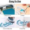 imageHTVRONT HTV Vinyl Rolls Heat Transfer Vinyl  12quot x 5ft Aqua Blue HTV Vinyl for Shirts Iron on Vinyl for All Cutter Machine  Easy to Cut ampamp Weed for Heat Vinyl Design Aqua BlueAqua Blue