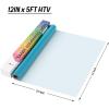 imageHTVRONT HTV Vinyl Rolls Heat Transfer Vinyl  12quot x 5ft Aqua Blue HTV Vinyl for Shirts Iron on Vinyl for All Cutter Machine  Easy to Cut ampamp Weed for Heat Vinyl Design Aqua BlueAqua Blue
