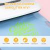 imageHTVRONT HTV Vinyl Rolls Heat Transfer Vinyl  12quot x 5ft Aqua Blue HTV Vinyl for Shirts Iron on Vinyl for All Cutter Machine  Easy to Cut ampamp Weed for Heat Vinyl Design Aqua BlueNeon Green