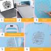 imageHTVRONT HTV Vinyl Rolls Heat Transfer Vinyl  12quot x 5ft Aqua Blue HTV Vinyl for Shirts Iron on Vinyl for All Cutter Machine  Easy to Cut ampamp Weed for Heat Vinyl Design Aqua BlueRose Red Glitter