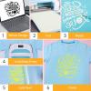 imageHTVRONT HTV Vinyl Rolls Heat Transfer Vinyl  12quot x 5ft Aqua Blue HTV Vinyl for Shirts Iron on Vinyl for All Cutter Machine  Easy to Cut ampamp Weed for Heat Vinyl Design Aqua BlueNeon Lemon Yellow