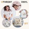 imageHTVRONT HTV Vinyl Rolls Heat Transfer Vinyl  12quot x 5ft Aqua Blue HTV Vinyl for Shirts Iron on Vinyl for All Cutter Machine  Easy to Cut ampamp Weed for Heat Vinyl Design Aqua BlueChrome
