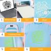imageHTVRONT HTV Vinyl Rolls Heat Transfer Vinyl  12quot x 5ft Aqua Blue HTV Vinyl for Shirts Iron on Vinyl for All Cutter Machine  Easy to Cut ampamp Weed for Heat Vinyl Design Aqua BlueNeon Green