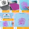 imageHTVRONT HTV Vinyl Rolls Heat Transfer Vinyl  12quot x 5ft Aqua Blue HTV Vinyl for Shirts Iron on Vinyl for All Cutter Machine  Easy to Cut ampamp Weed for Heat Vinyl Design Aqua BluePurple Glitter