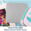 imageHTVRONT Heat Press Mat Compatible with Cricut Cutting Machine 115quotx115quot Heat Press Pad for Craft Vinyl Ironing Insulation Transfer Double Sided Applicable Mat115x115