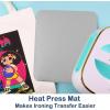 imageHTVRONT Heat Press Mat Compatible with Cricut Cutting Machine 115quotx115quot Heat Press Pad for Craft Vinyl Ironing Insulation Transfer Double Sided Applicable Mat8x10