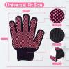 imageHTVRONT Heat Resistant Gloves for Sublimation  2Pcs Heat Gloves for Sublimation with Silicone Bumps Heat Resistant Work Gloves for Women Universal Fit SizePlus Size