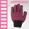 imageHTVRONT Heat Resistant Gloves for Sublimation  2Pcs Heat Gloves for Sublimation with Silicone Bumps Heat Resistant Work Gloves for Women Universal Fit SizePlus Size