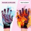 imageHTVRONT Heat Resistant Gloves for Sublimation  2Pcs Heat Gloves for Sublimation with Silicone Bumps Heat Resistant Work Gloves for Women Universal Fit SizeFree Size