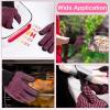 imageHTVRONT Heat Resistant Gloves for Sublimation  2Pcs Heat Gloves for Sublimation with Silicone Bumps Heat Resistant Work Gloves for Women Universal Fit SizePlus Size